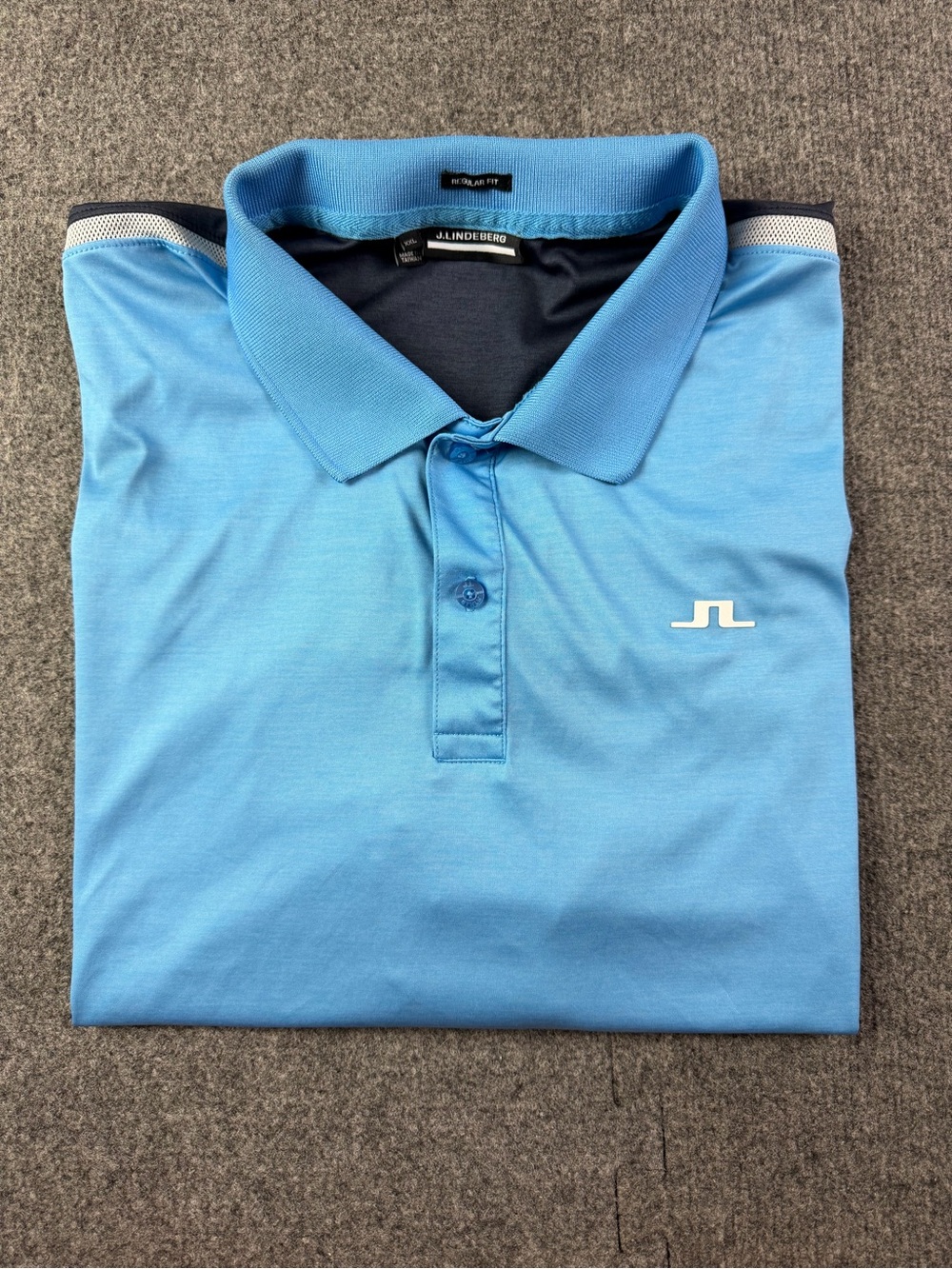J Lindeberg Mens Short Sleeve Golf Polo Shirt Size XXL  Blue/Gray